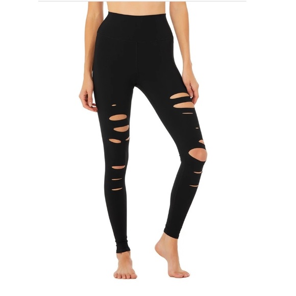 Alo Yoga High-Waist Ripped Warrior Legging - Picture 1 of 7